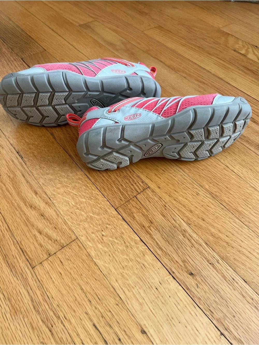 KEEN Kids Coral and Gray Slip-On Sneakers